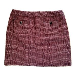 LOFT Maroon Mini Pencil Skirt for Work